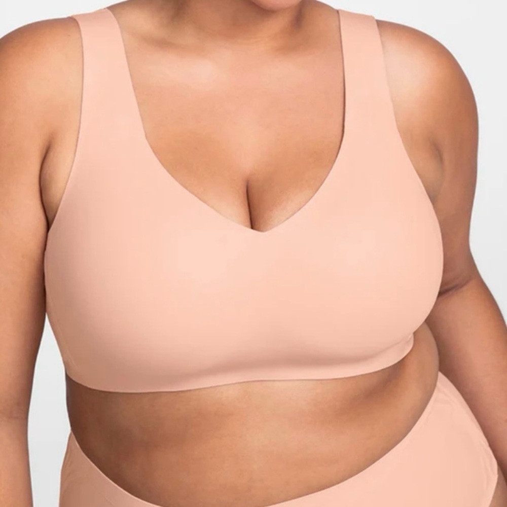Honeylove V-Neck Rose Tan Bra‎ Plus Size 2X